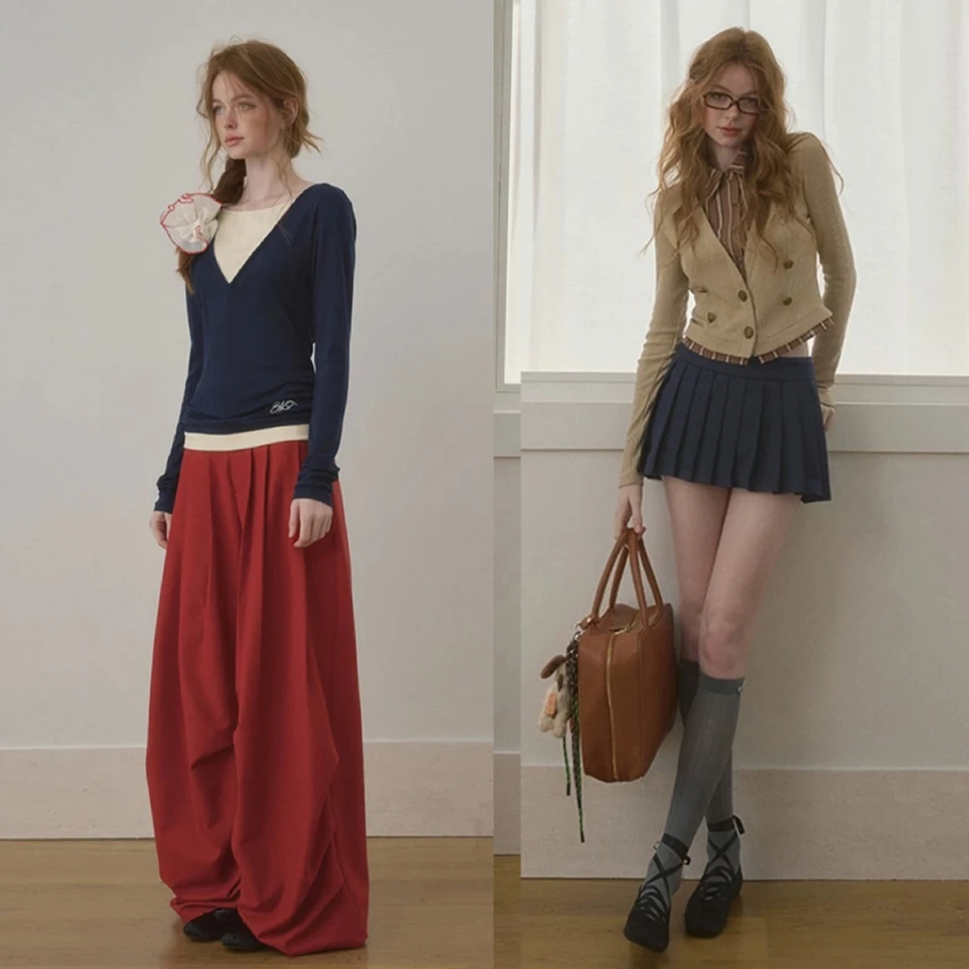 【小熊粉丝专享】wooha 吾哈2025春款通勤百搭针织衫套装