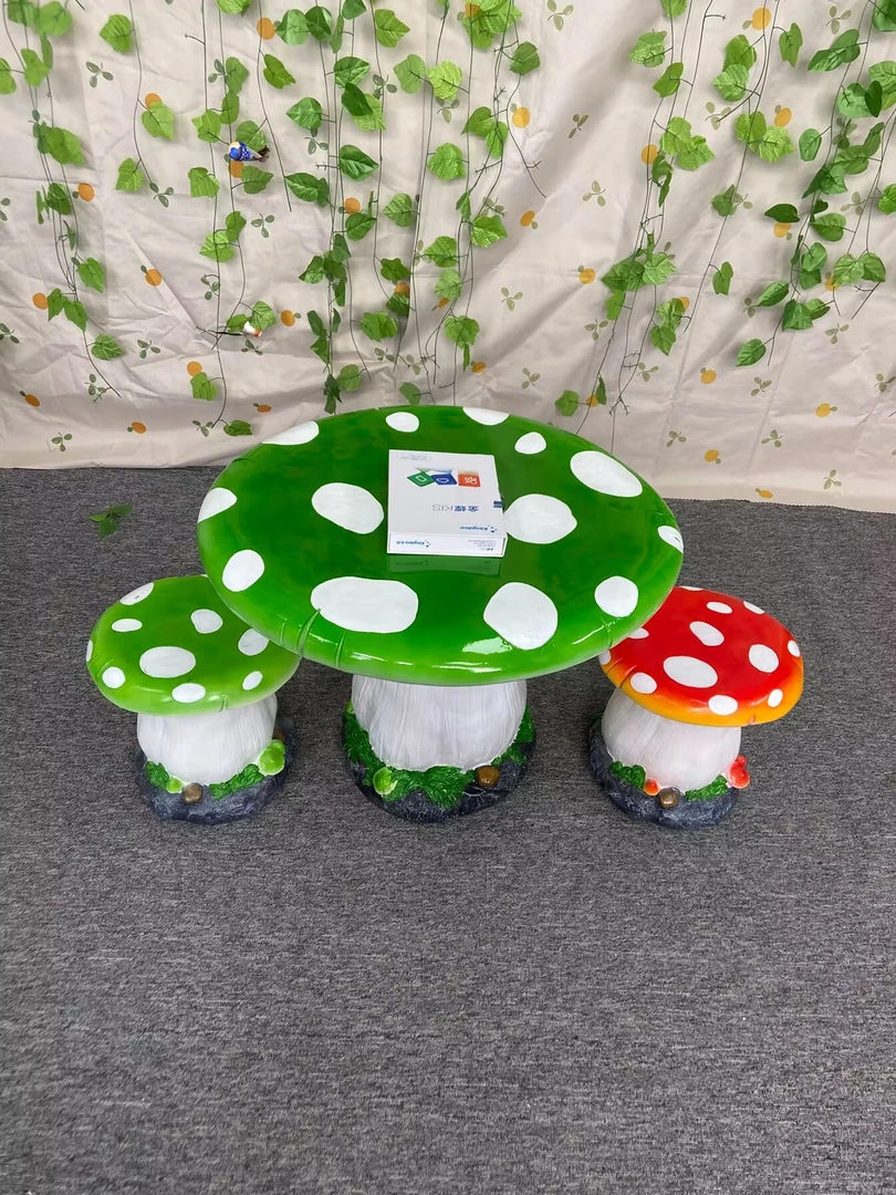 幼儿园小区庭院户外室内蘑菇桌凳室外景观装饰摆件儿童房花园桌椅