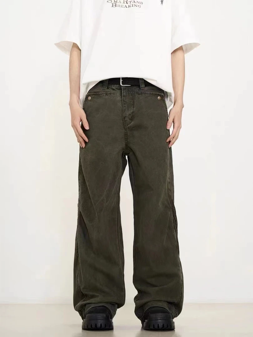 质量太顶了！某保179！重磅重工水洗按扣工装裤男女同款