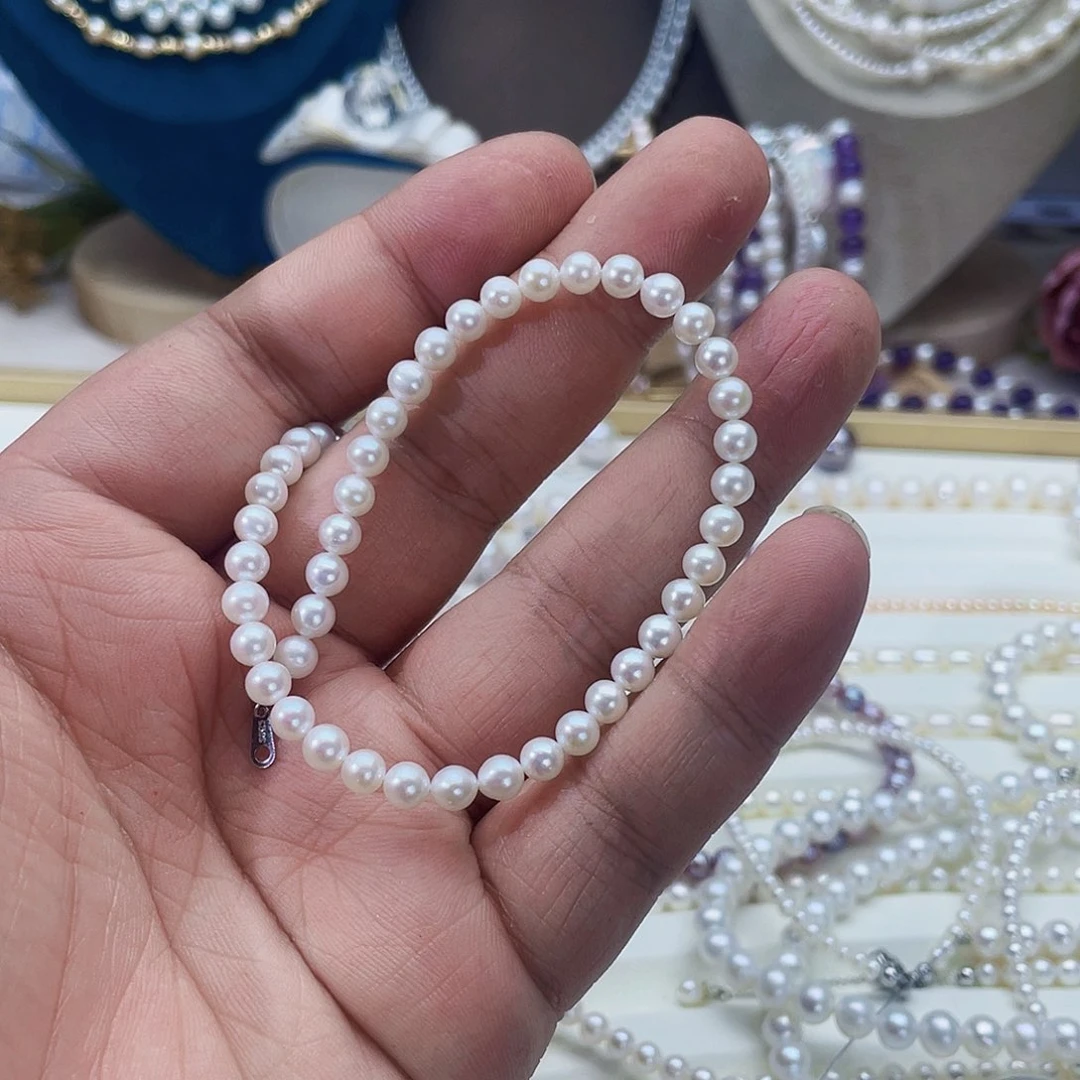 淡水珍珠手链银S925镶嵌