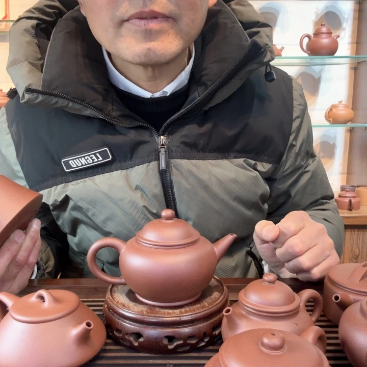 紫砂茶壶四*半手工水平壶底槽清料