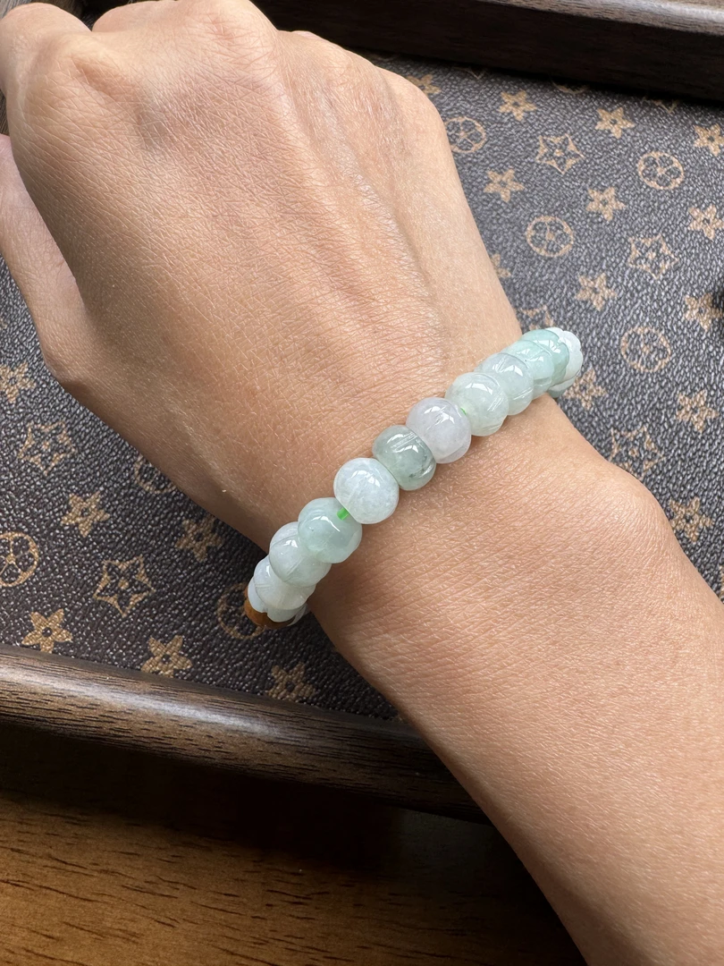 南瓜珠手串多样百搭时尚女款单圈精美玉手串气质女士卡8.5-Z0001