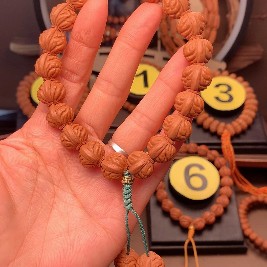 桃核吊坠小金豆手串14