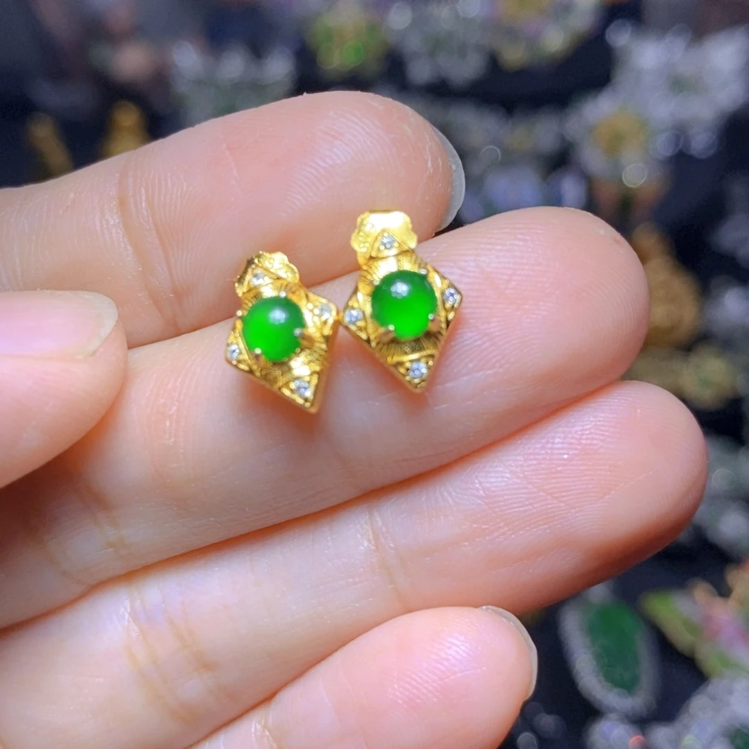 翡翠银S925镶嵌套链天然有机