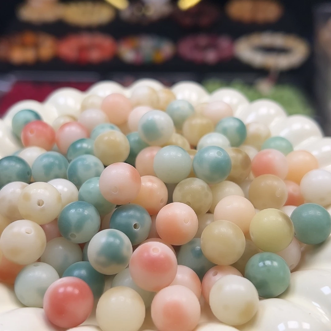 菩提根/象牙果手串卡12非料花皮圆110颗