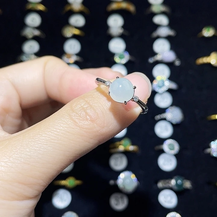 翡翠未镶嵌戒指戒指