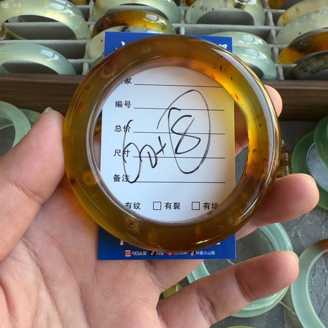 晚***秋未镶嵌蛇纹石玉手镯