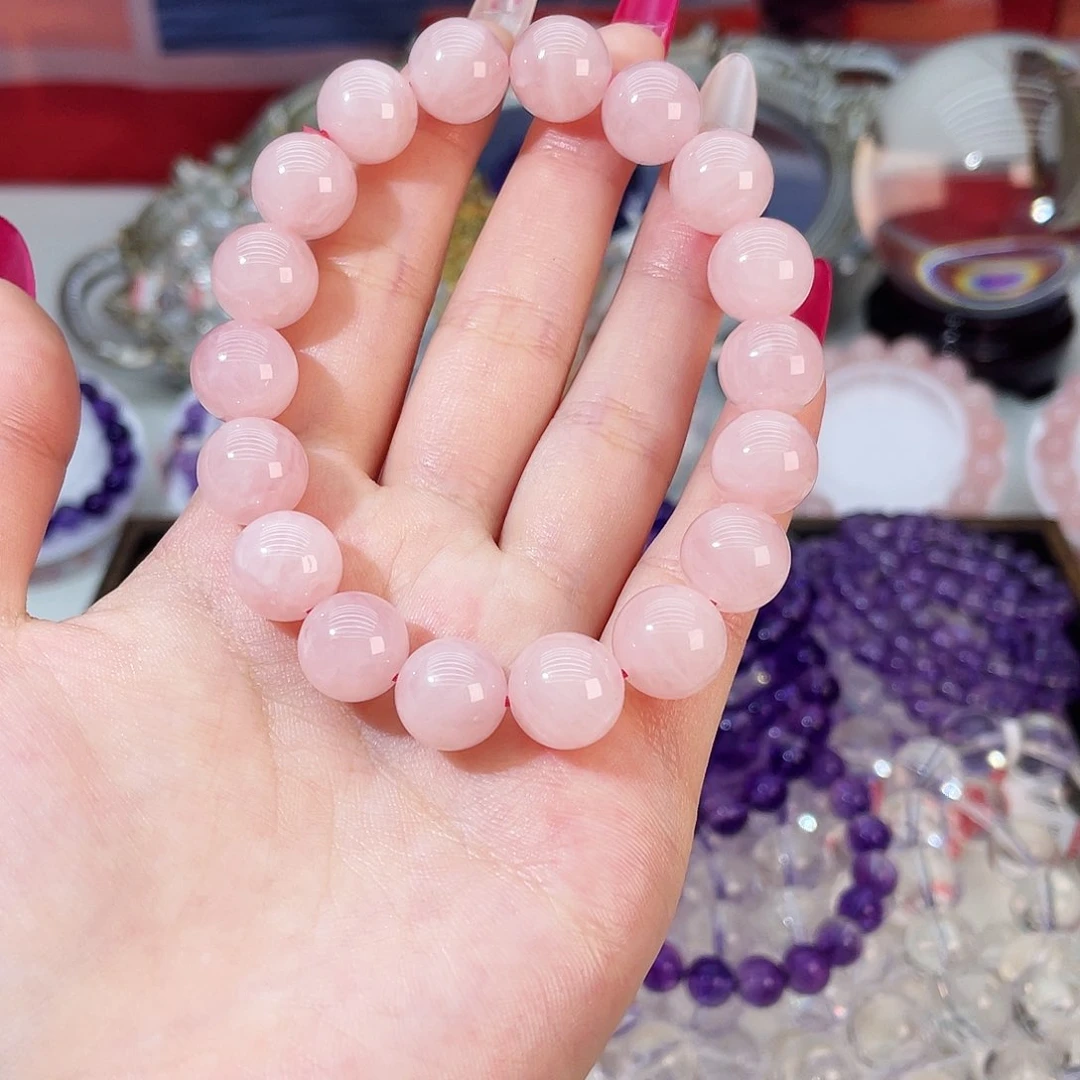 玉11mm粉水的手链