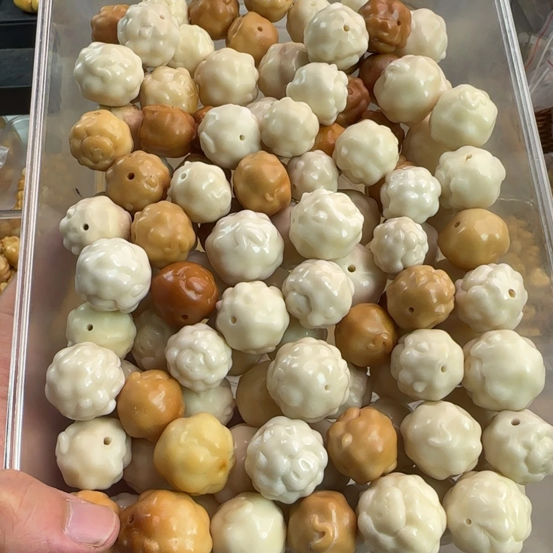 手串菩提根/象牙果微瑕疵卡22-25云朵羊111颗处理无售后
