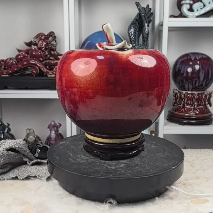 摆件钧瓷摆件神後鎮鈞瓷