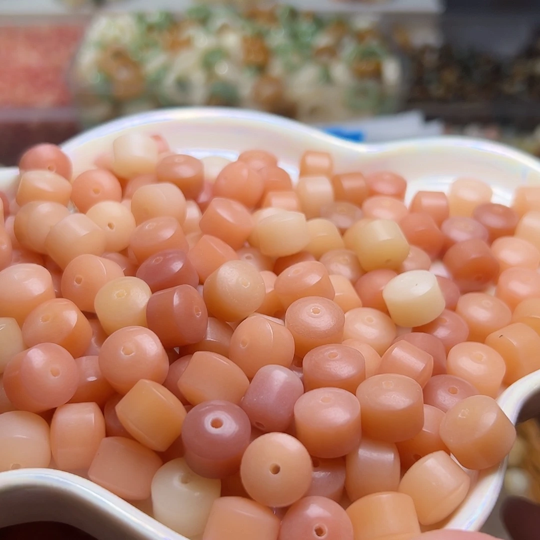 白玉菩提吊坠卡11粉金轮110颗