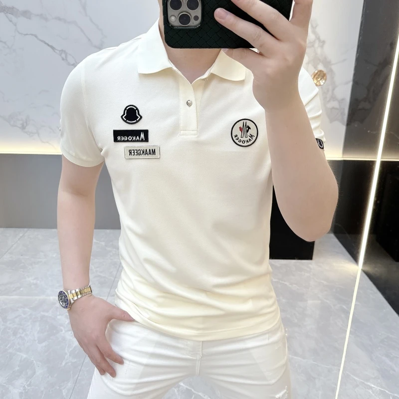 度尚-夏季新款男士轻奢高品质薄款时尚潮流休闲翻领POLO衫短袖