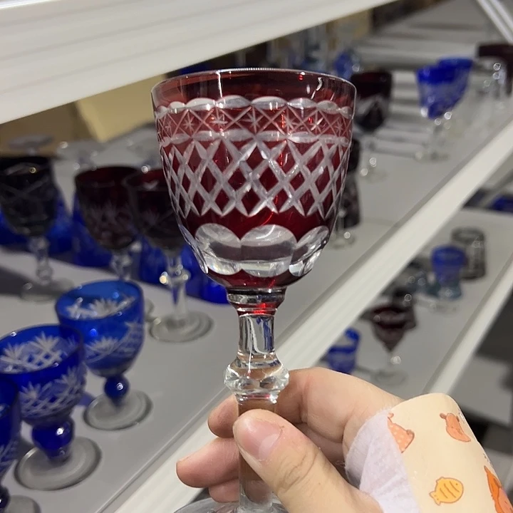 手柄款水晶玻璃微瑕一个