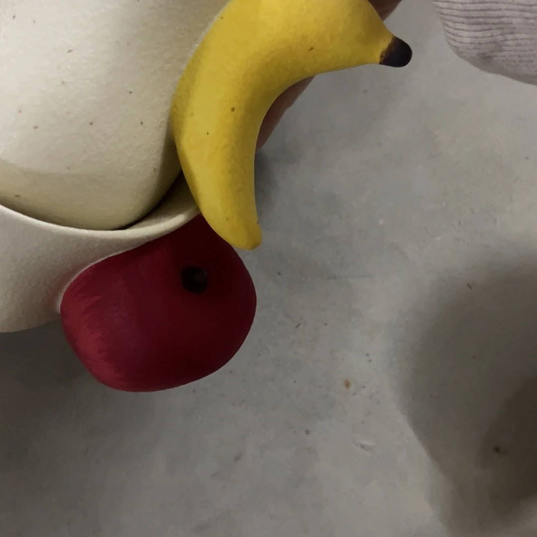 搪瓷正品香蕉苹果杯一对