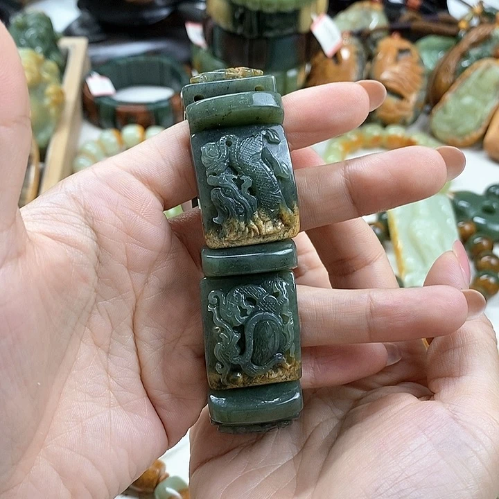 未镶嵌手链和田玉灰****灰