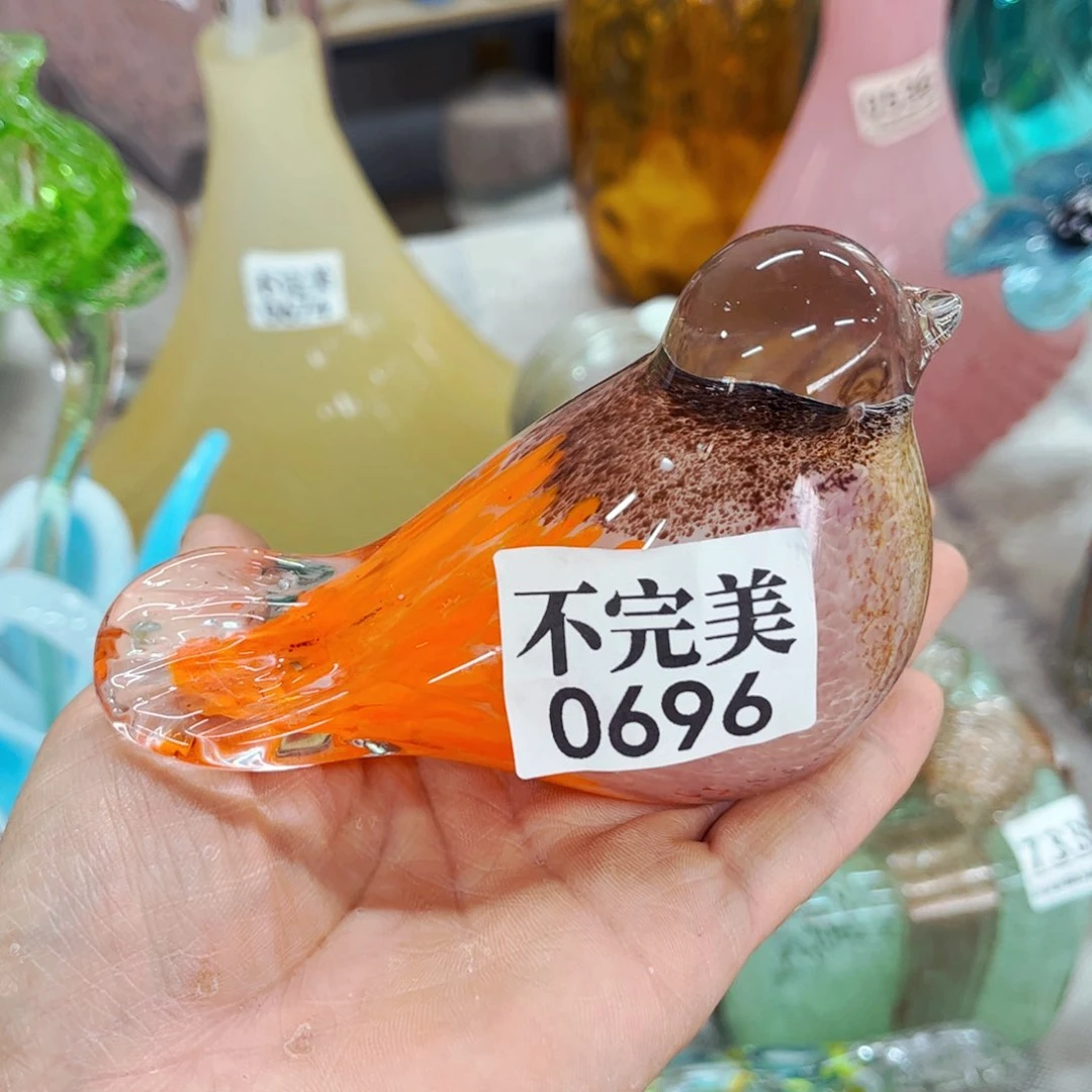 0696鸟，福利 家悦琉璃摆件不完美