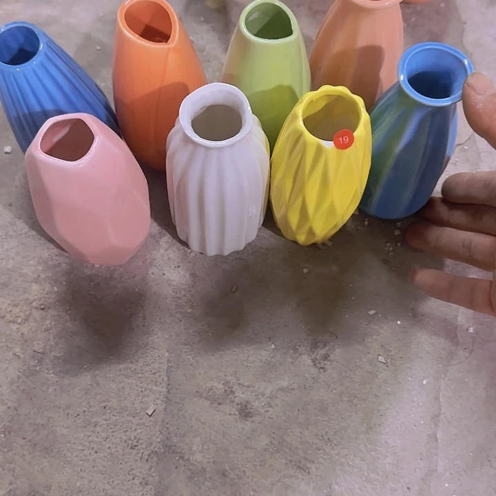 清***风瓷片瑕疵12厘米组合19号8个