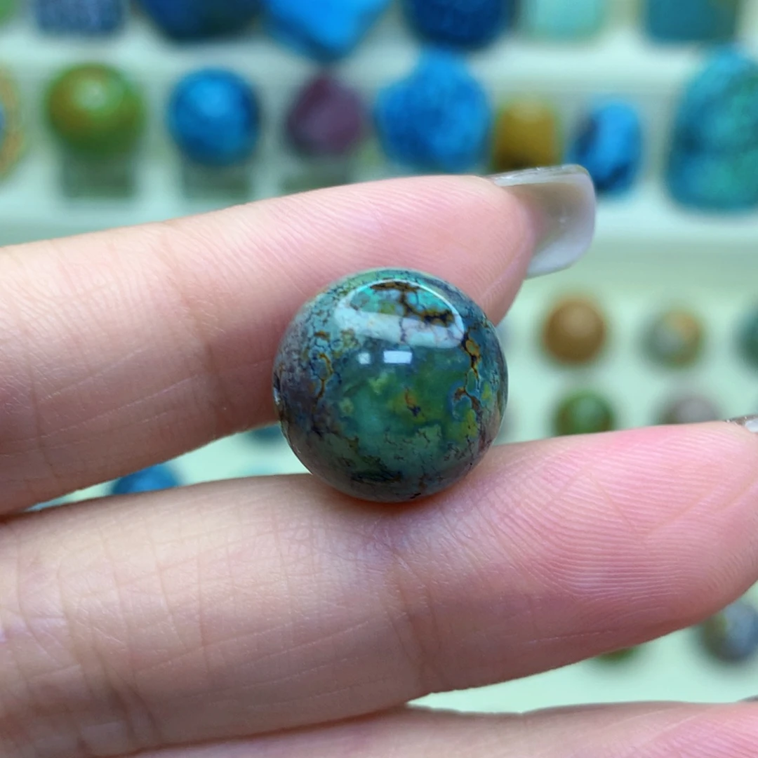 绿松石未镶嵌圆珠14.1