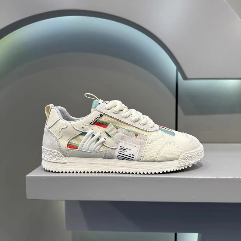 夏季男鞋透气2025阿甘新款运动鞋男板鞋软底轻便潮男士休闲德训鞋