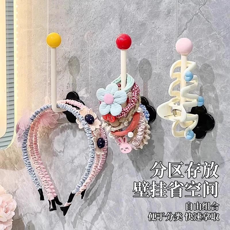 卫生间发圈收纳壁挂头绳发绳皮筋发箍头箍挂钩发饰抓夹发夹挂墙架