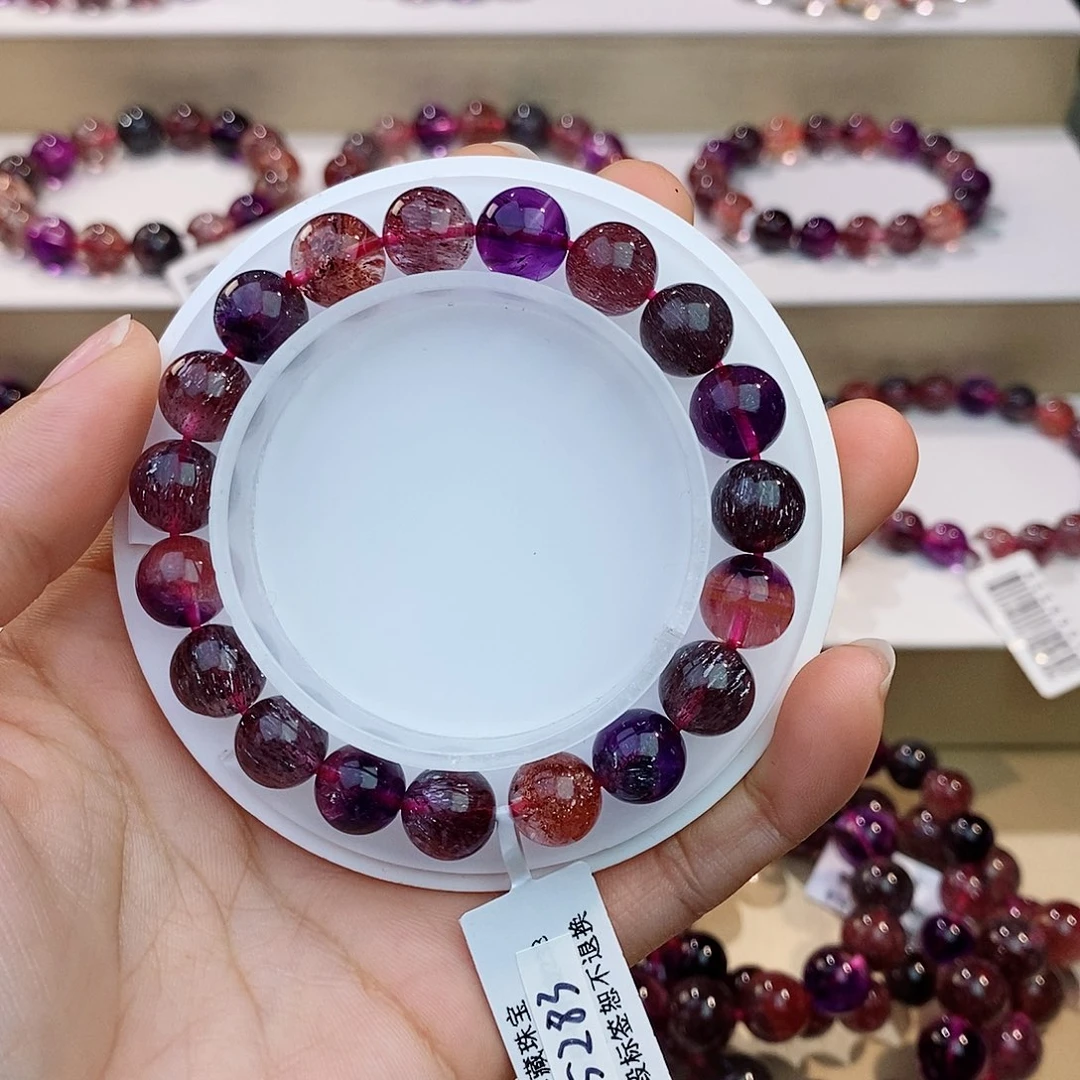 未镶嵌手链水晶黑加仑超七9+