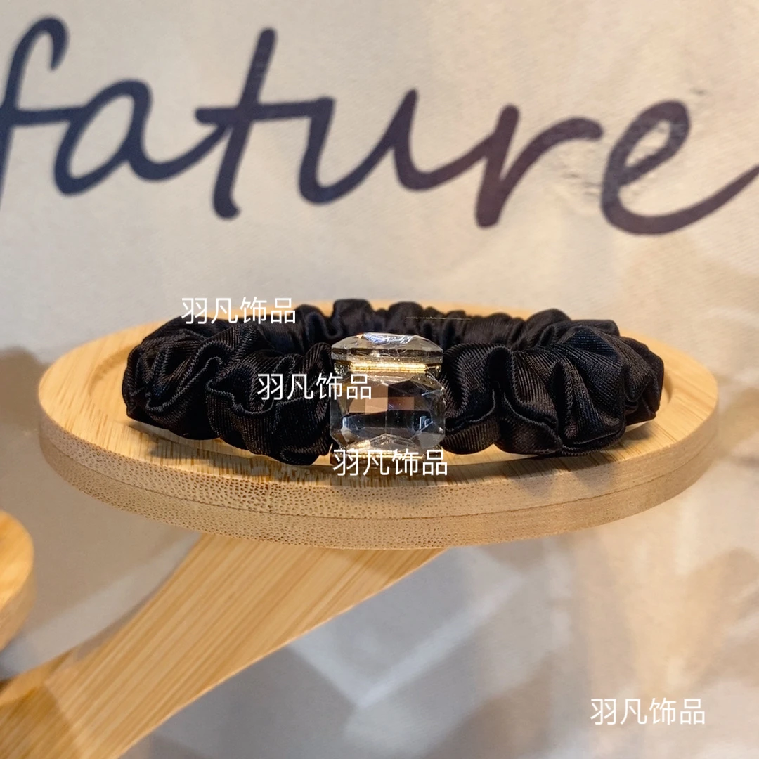 羽凡原创2562气质轻职风瑞丽风甜美风发圈发绳古法黑色时尚百搭