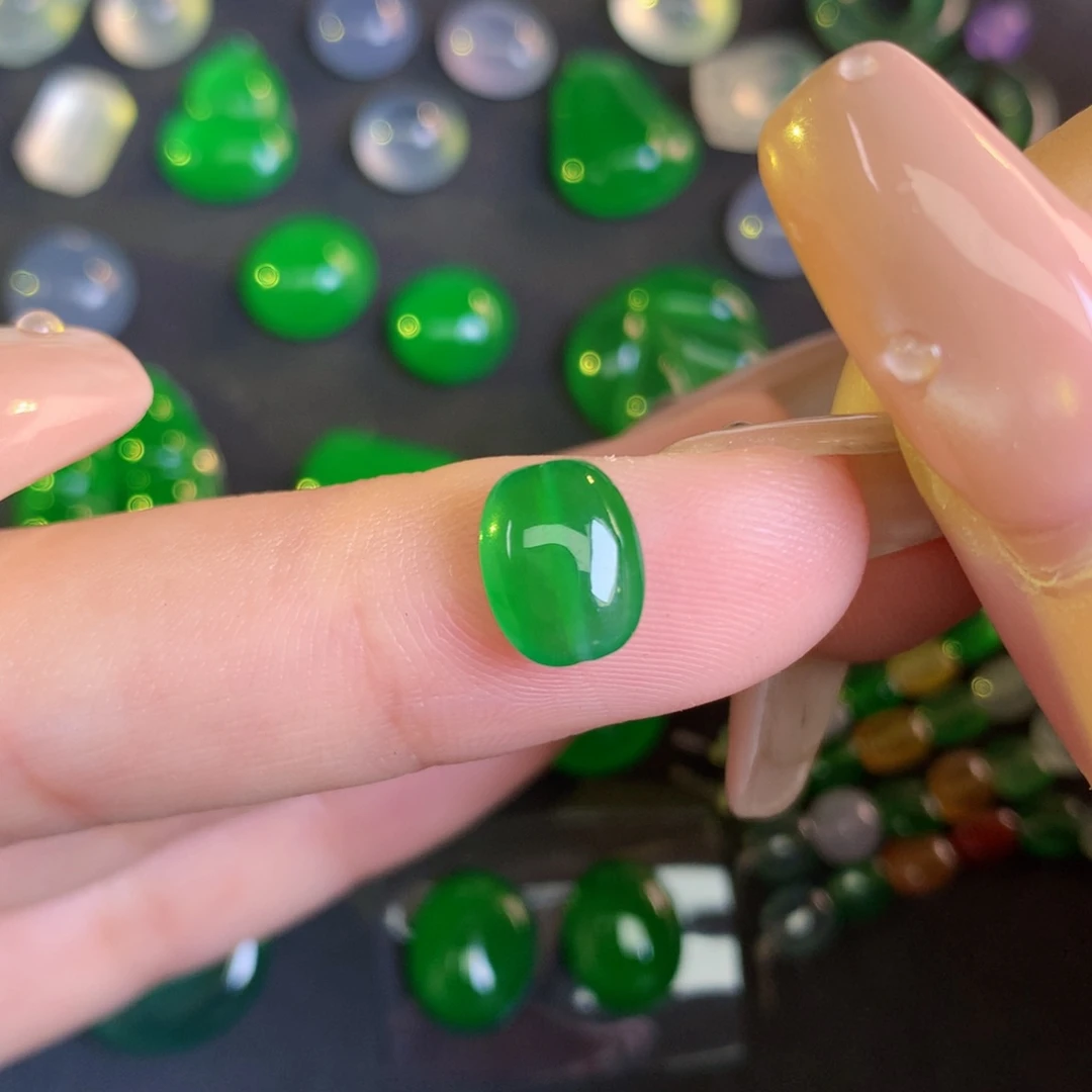 翡翠裸石翡翠翡翠8.57/6.76/3.41