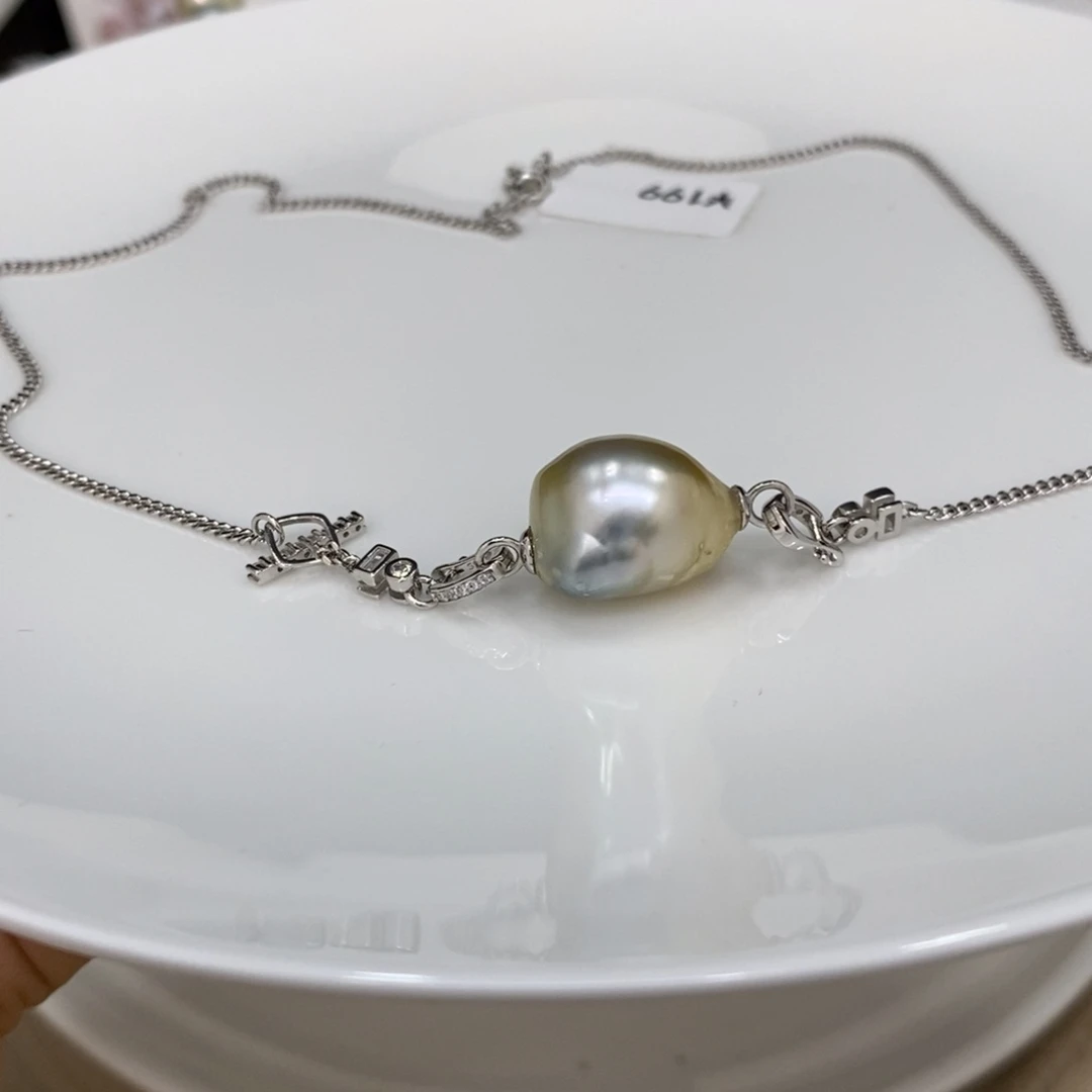 未镶嵌海水珍珠裸珠金珠单珠13.8mm可定制晓