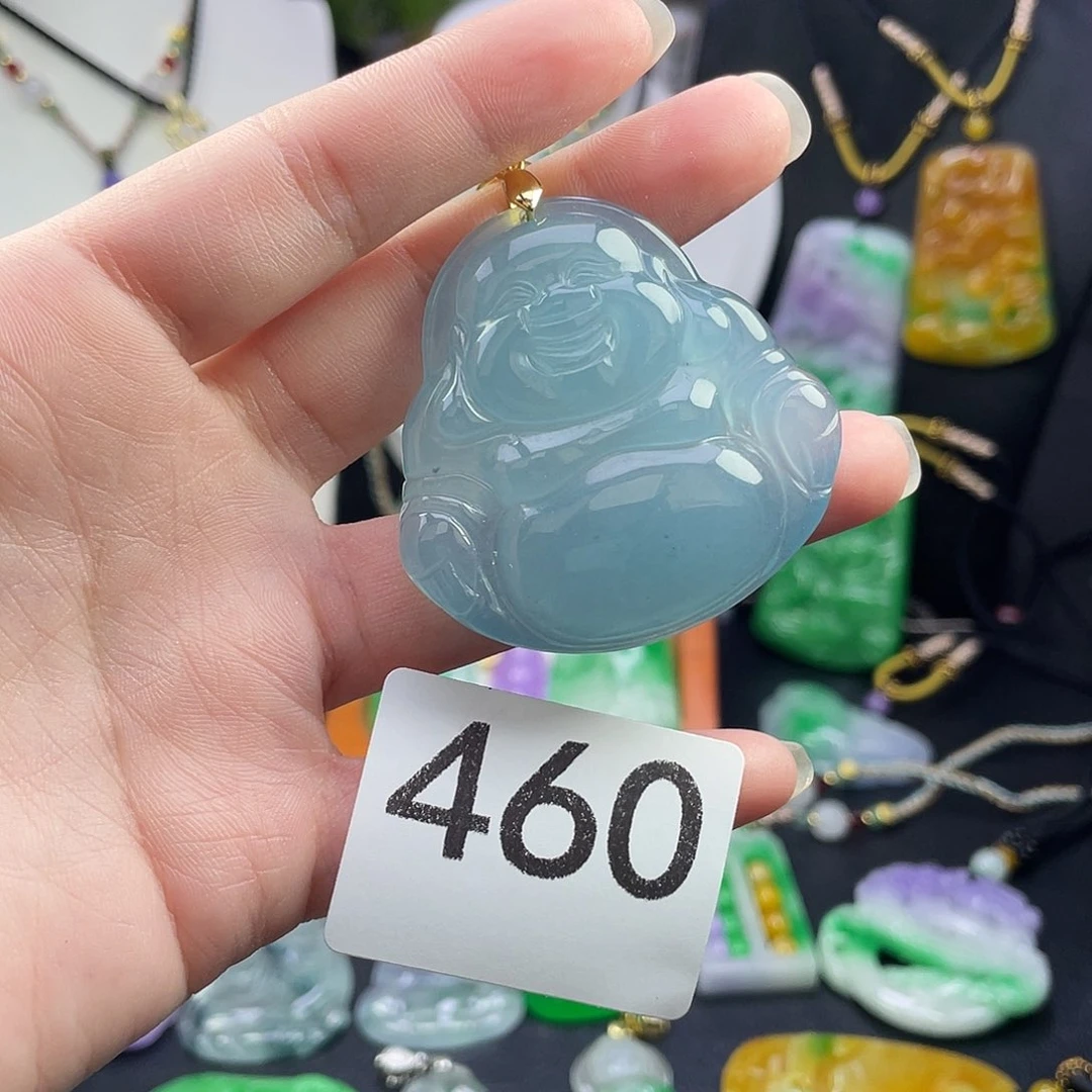 翡翠未镶嵌吊坠(赠链)