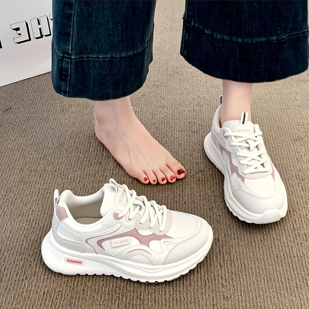 女鞋2025新款秋季时尚百搭老爹鞋女款不累脚休闲厚底增高运动鞋女