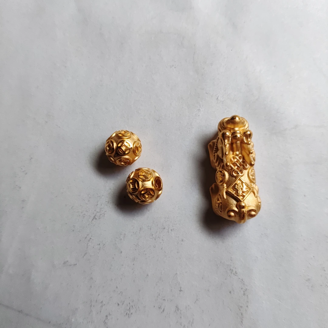 金元宝足金999貔貅珠子首饰