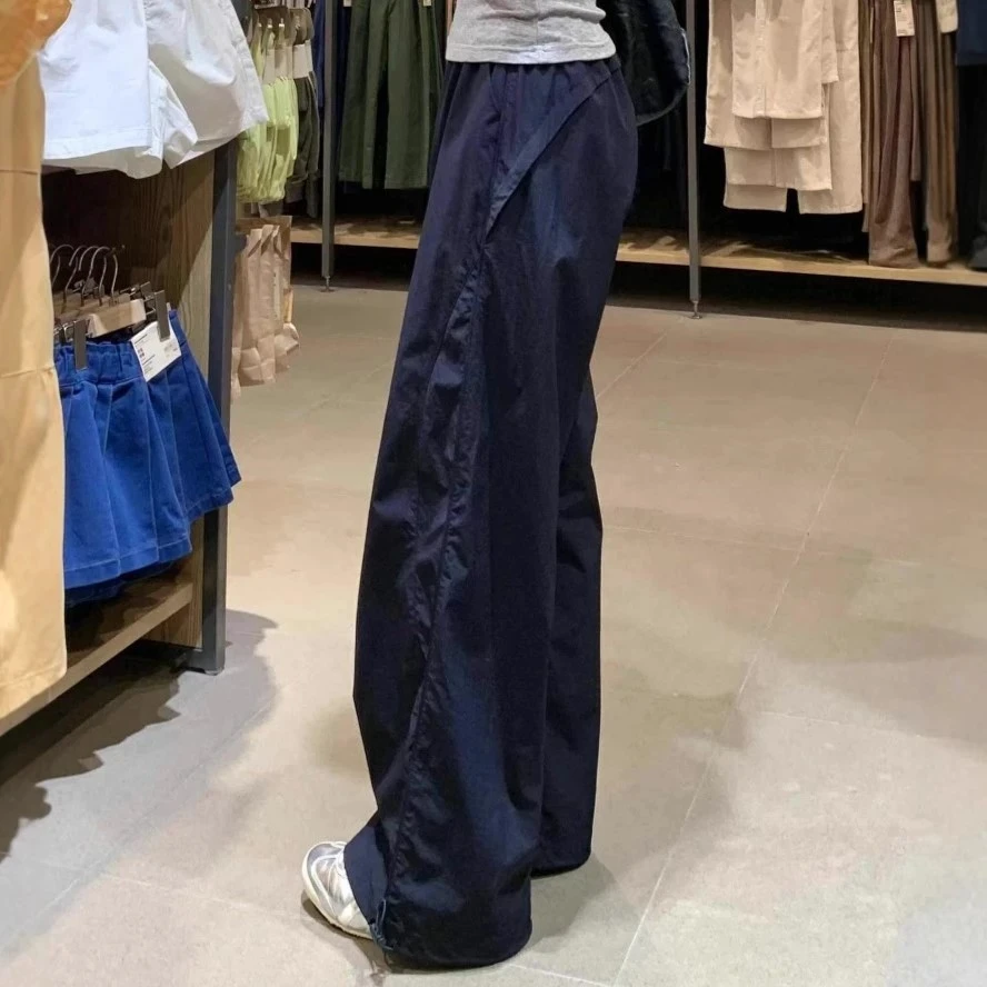 【运补6-8】美式复古阔腿工装裤春夏新款女裤2025高腰遮肉显瘦