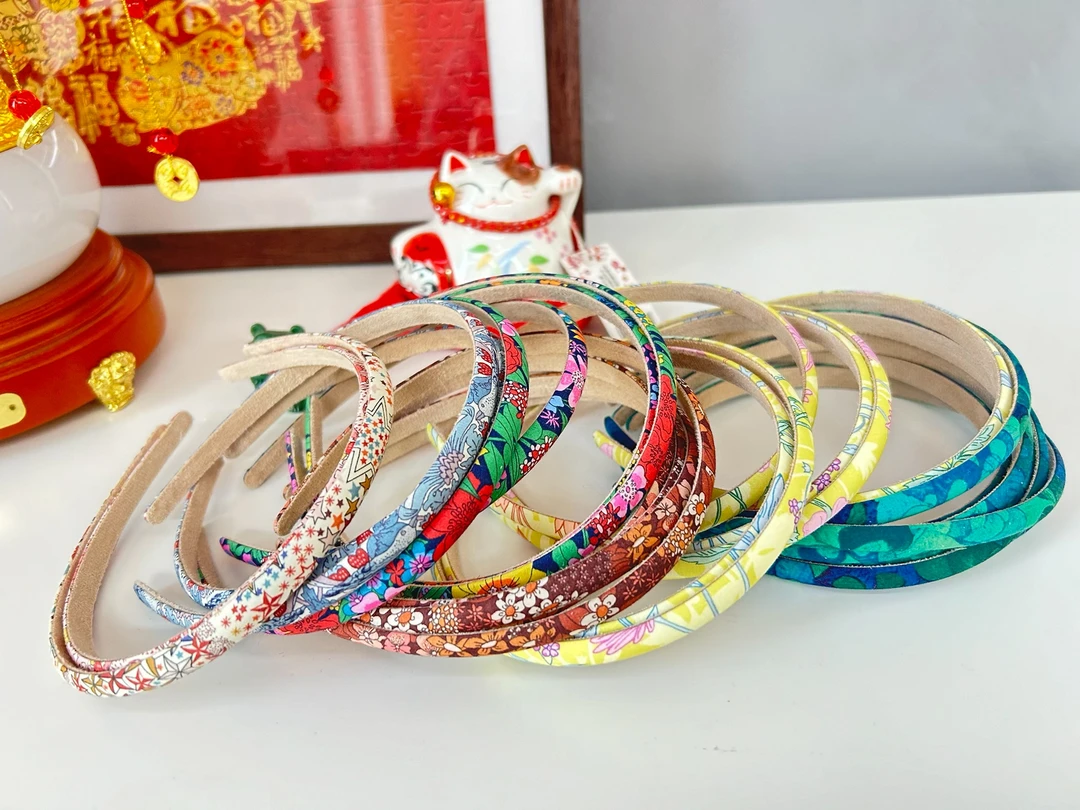 英国Liberty利伯缇发箍进口纯棉布艺头箍手工制作(颜色随机)