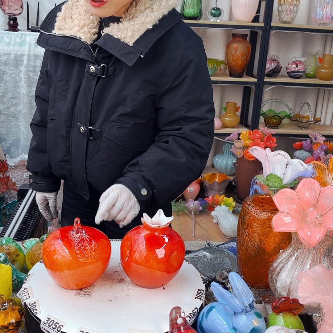 苹果和石榴瓶家悦琉璃工艺品