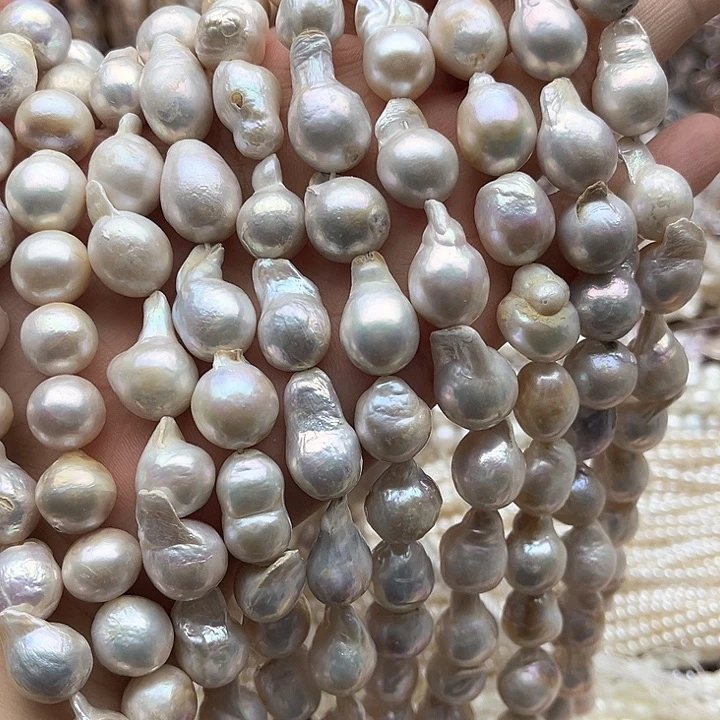 未镶嵌玛瑙/玉髓珠宝半成品一条12mm左右圆皱巴