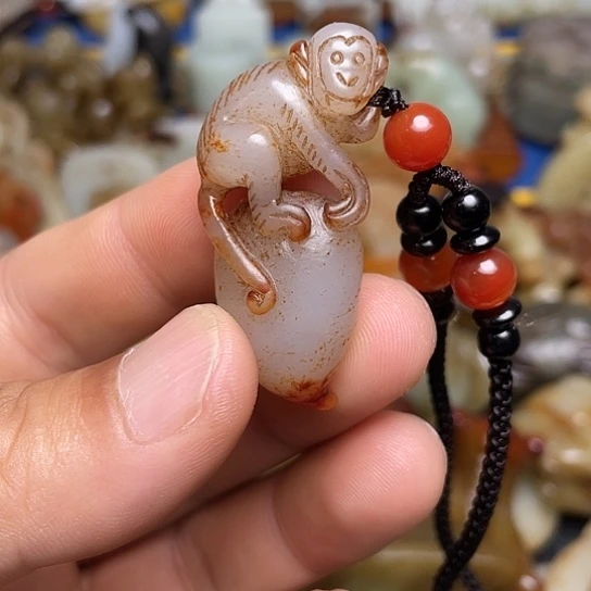 禅***武和田玉未镶嵌挂件