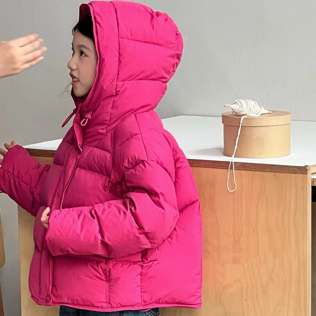 女童装儿童中大童冬季韩版洋气连帽三防羽绒服面包服保暖外套