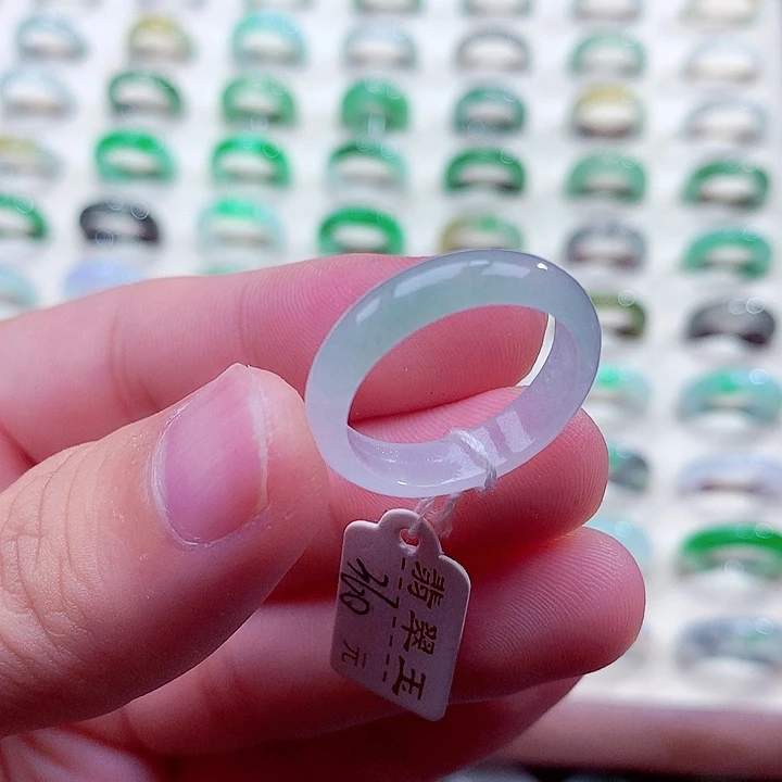 翡翠未镶嵌戒指20-21号