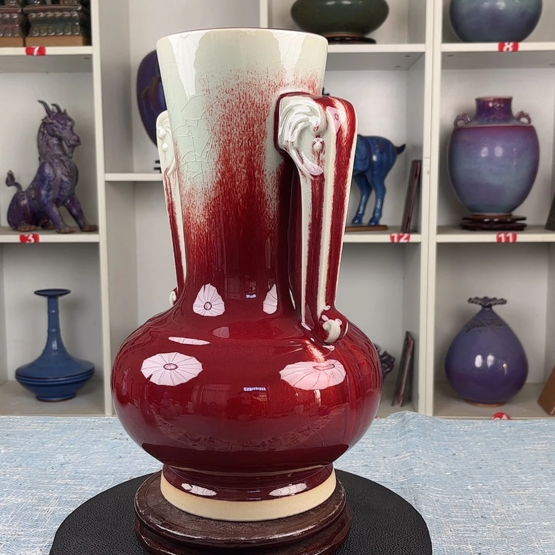 春***品瓷片象鼻尊珍品收藏