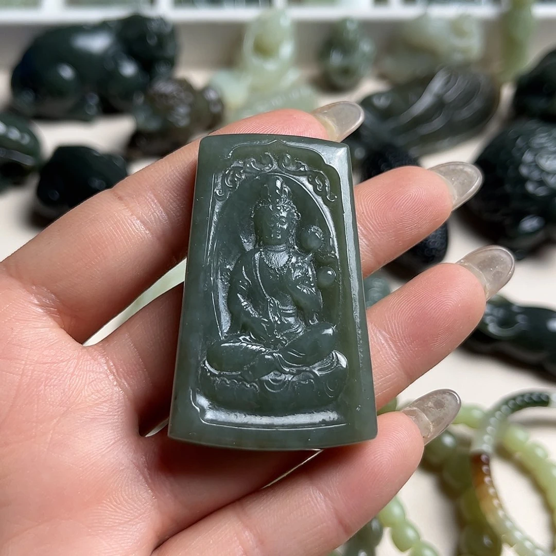 和田玉未镶嵌挂件