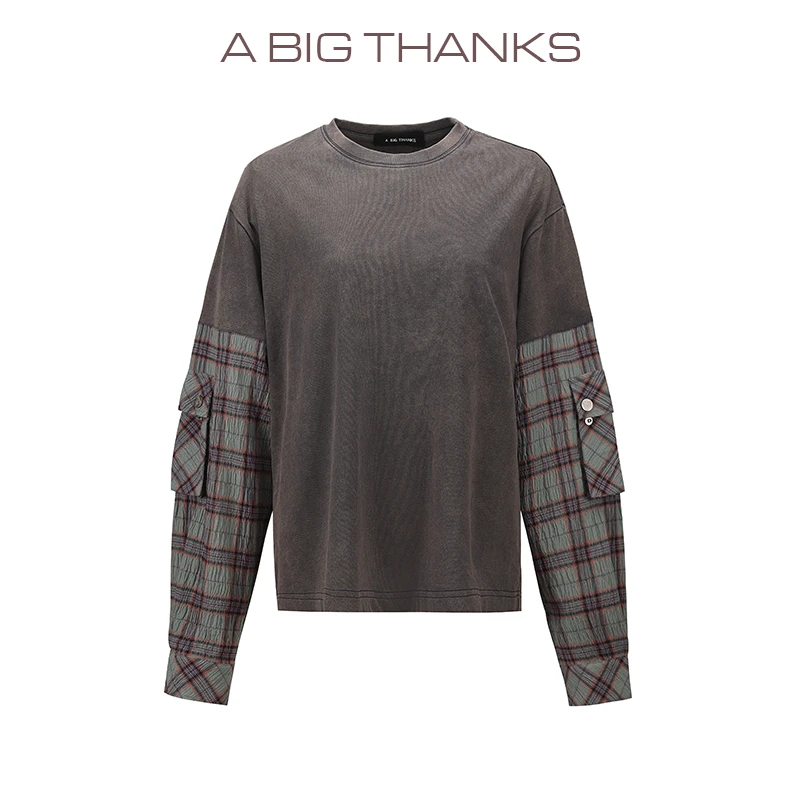 abigthanks 拼接袖卫衣 ABT2022355