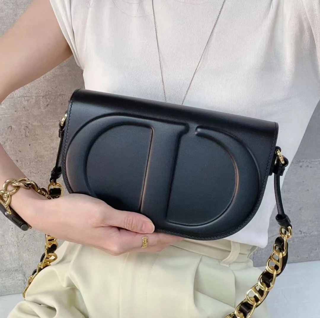 99新 DIOR/迪奥 dior signature小号黑金单肩斜挎包 /公价无/甄选
