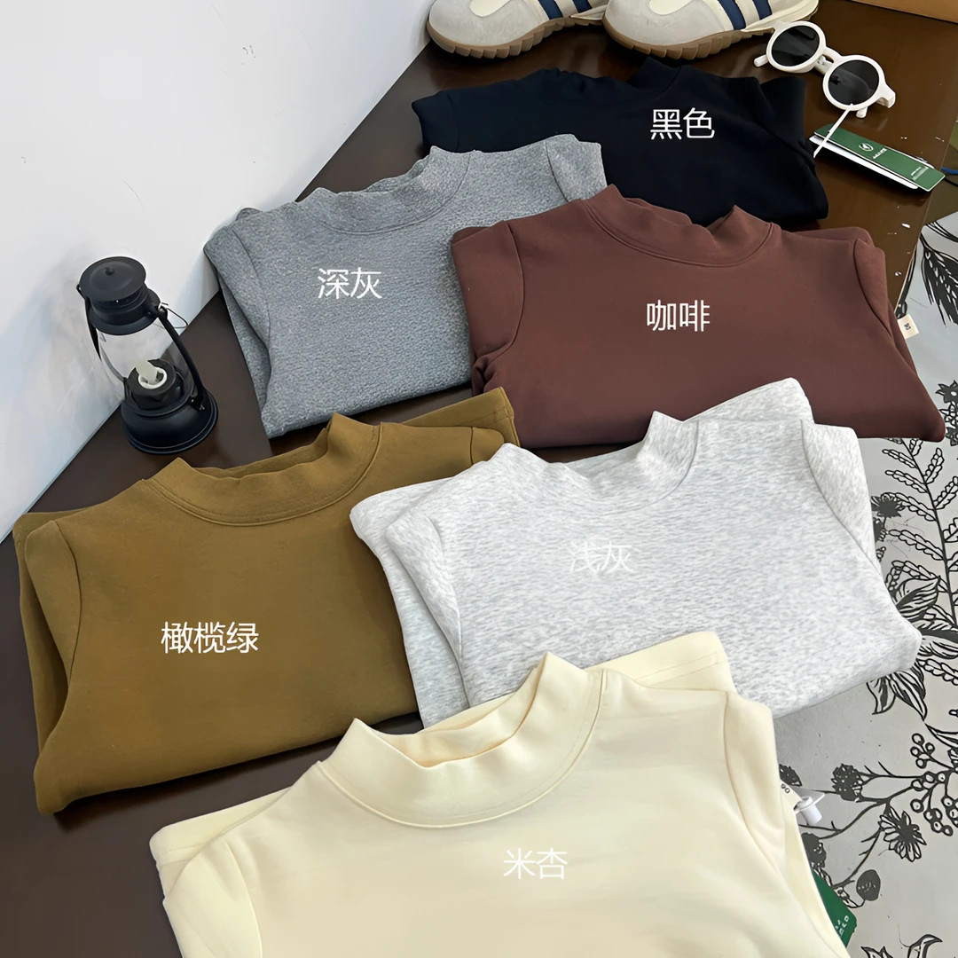 【A类棉半高领打底衫】WD207秋季萌娃省心穿搭韩版长袖打底保暖纯棉