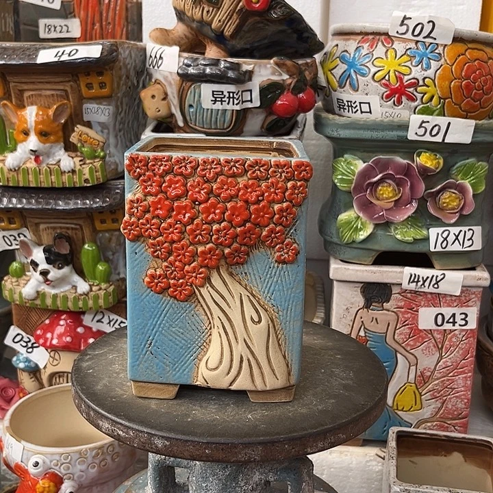 粗陶材质多肉花盆