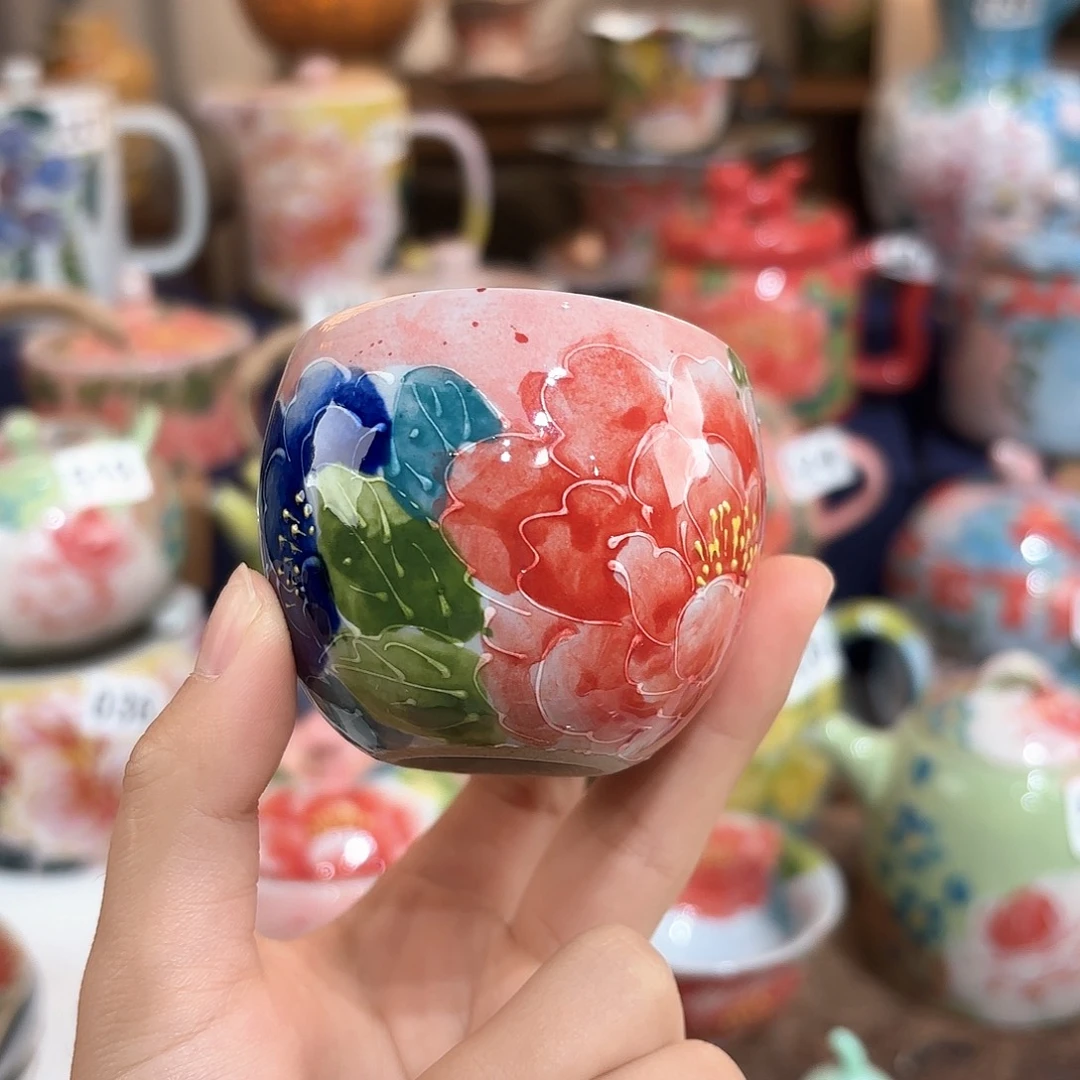 景德镇手绘高温釉下彩陶瓷茶具