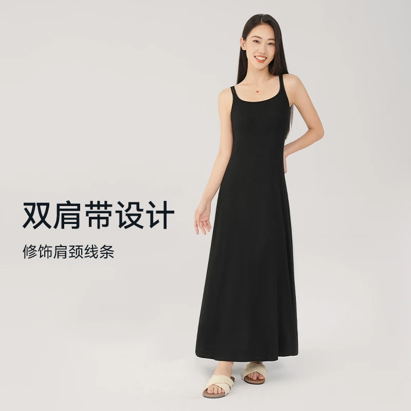 运动连衣裙短裙女款夏季运动款休闲长裙防走光垂坠感显瘦裙子8591