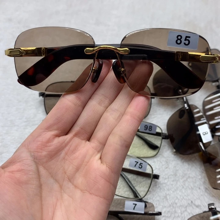 中茶色方圆眼镜85