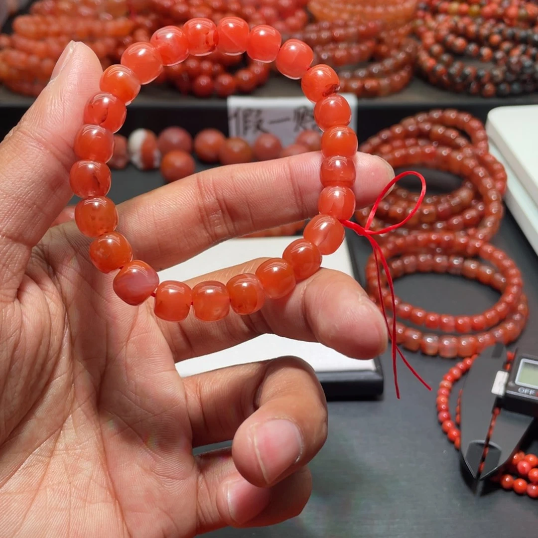南红玛瑙手链未镶嵌