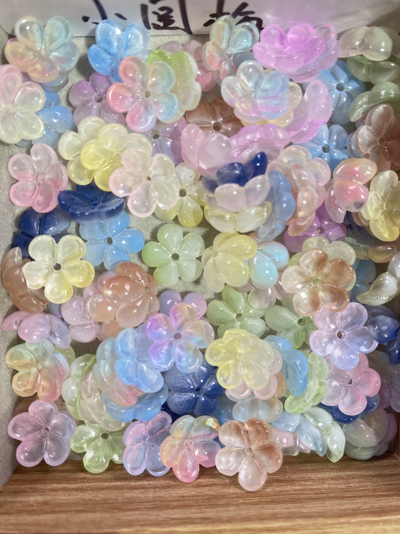 【海家】花韵琉璃小圆梅手机链配件