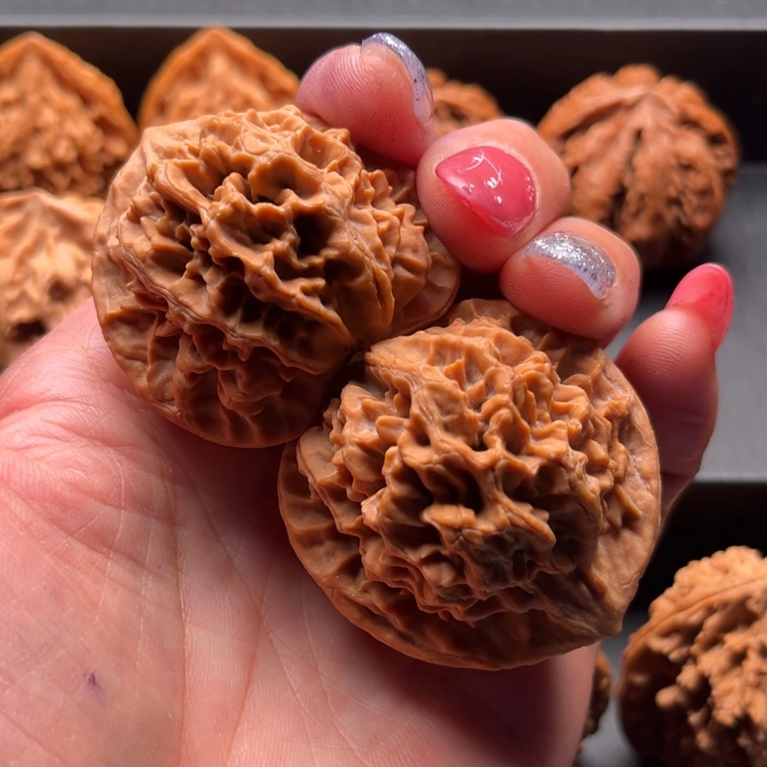 ✎***句把件文玩核桃大花